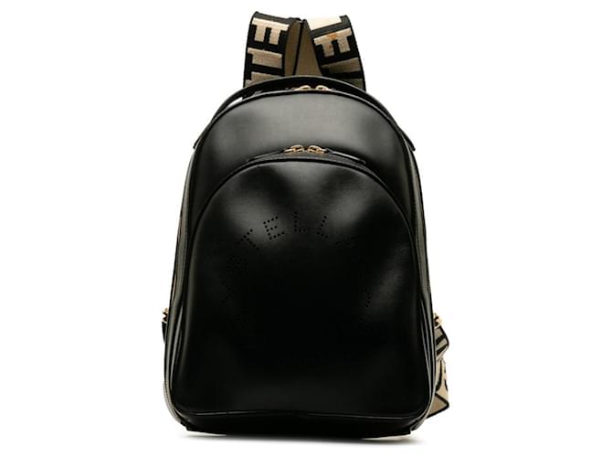 Stella Mc Cartney Stella McCartney Logo Stella Preto Sintético  ref.1359321