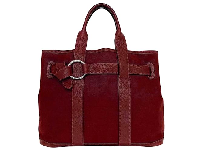 Hermès Petite Ceinture Dark red Cloth  ref.1359333