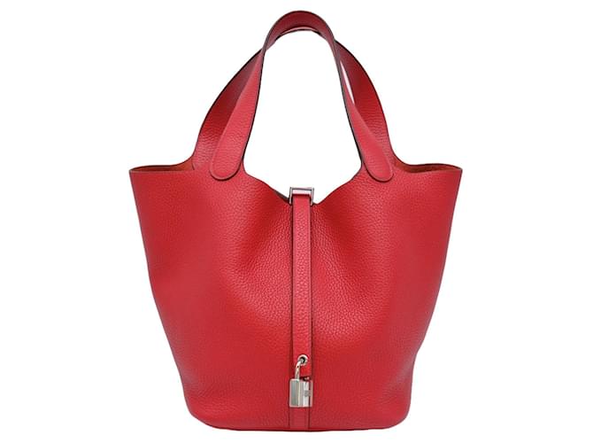 Hermès Picotin Red Leather  ref.1359440