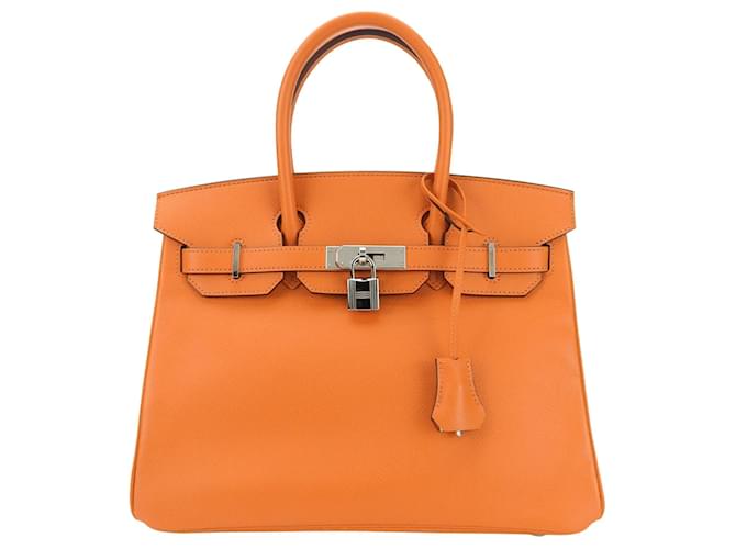 Hermès Birkin 30 Orange Leather  ref.1359490