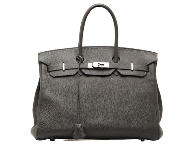 Hermès HERMES BIRKIN 35 Schwarz Leder  ref.1359523