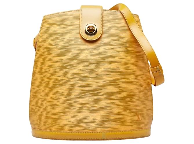 Louis Vuitton Cluny Gelb Leder  ref.1359549