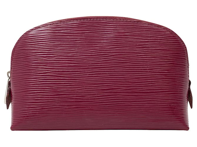 Louis Vuitton cosmetic pouch Dark red Leather  ref.1359555