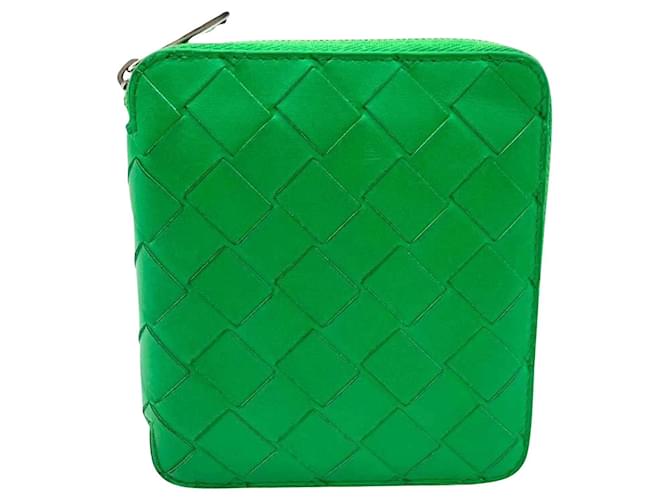 Bottega Veneta Intrecciato Green Leather  ref.1359601