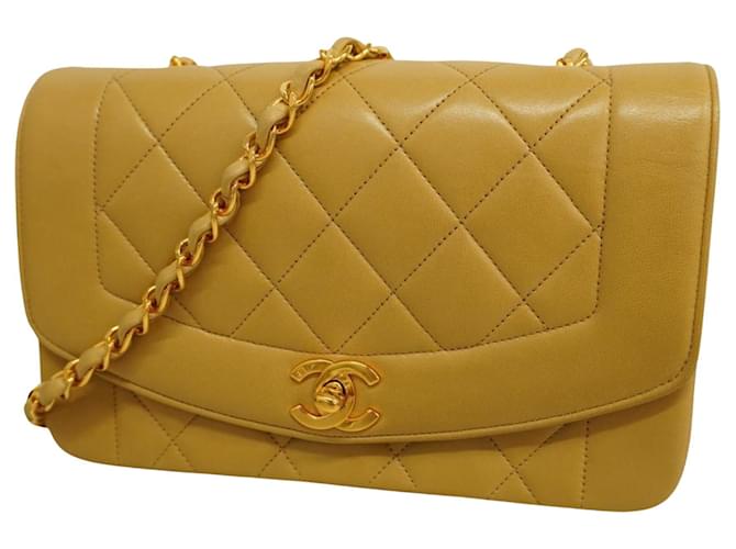 Chanel Diana Beige Leather  ref.1359638