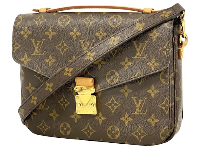 Louis Vuitton Pochette Metis Marrom Lona  ref.1359672