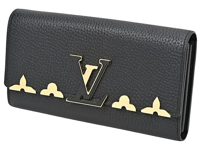 Louis Vuitton Portefeuille capucines Black Leather  ref.1359677