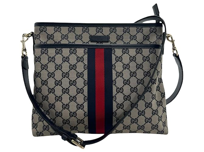 Gucci GG Canvas Blu navy Tela  ref.1359823