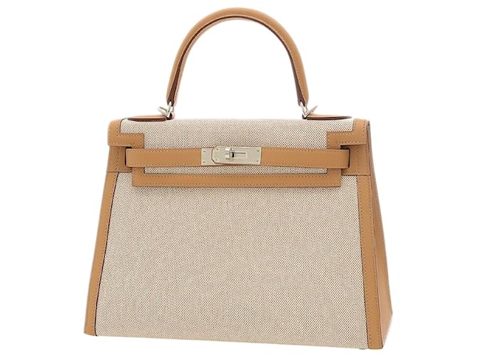 Hermès Hermes Kelly Beige Lienzo  ref.1359887