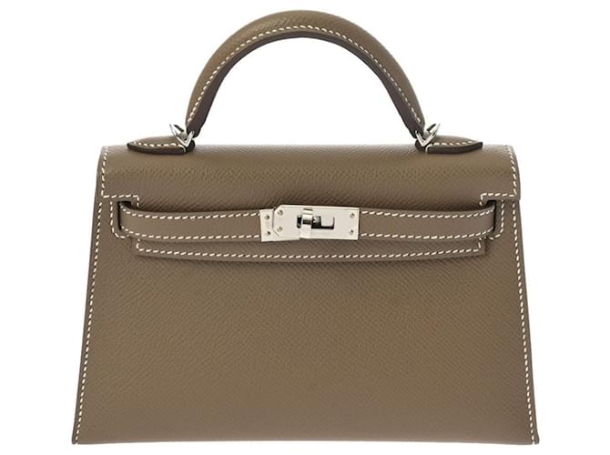 Hermès hermes kelly Cuir Gris  ref.1359890