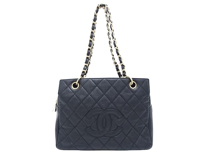 Chanel shopping Black Leather  ref.1359913