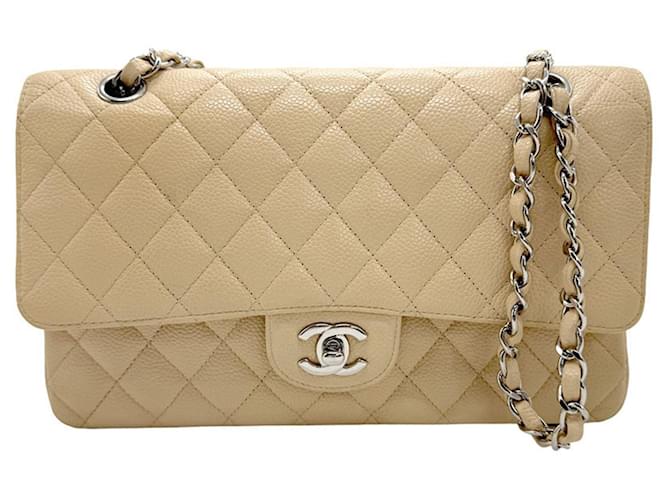 Chanel Timeless Beige Leather  ref.1359942