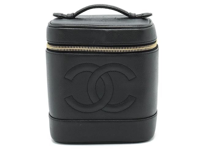 Chanel Vanity Negro Cuero  ref.1359962