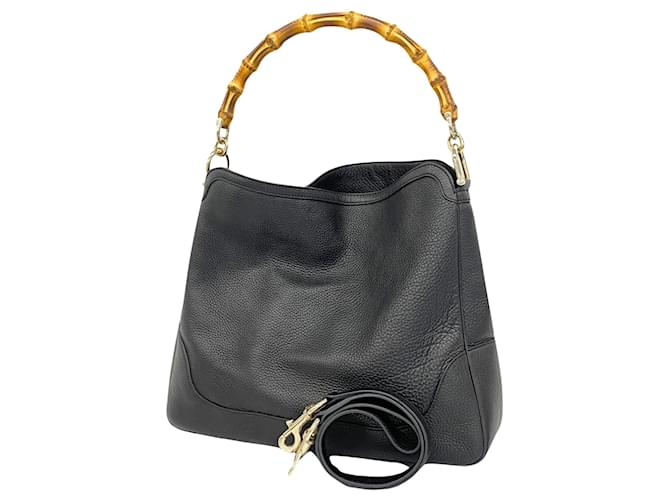 Gucci Bamboo Cuir Noir  ref.1360008