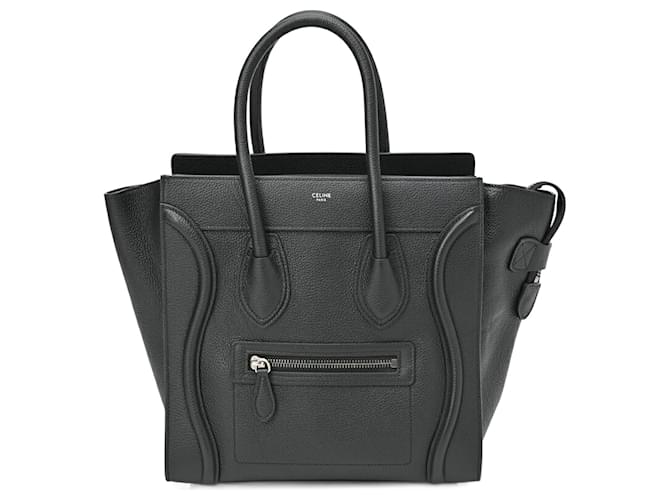 Céline Micro Luggage Schwarz Leder  ref.1360025