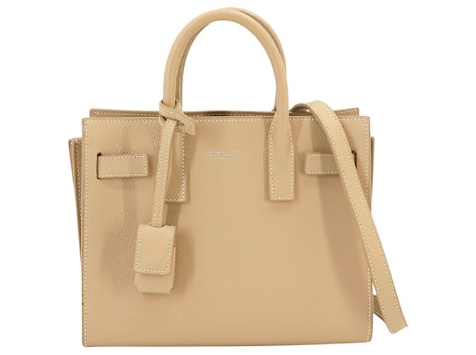 Saint Laurent Sac de jour Beige Pelle  ref.1360197