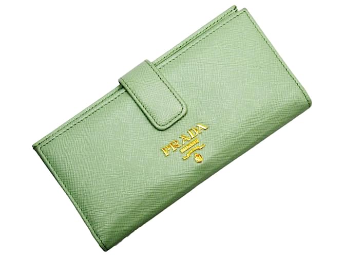 Prada Saffiano Verde Cuero  ref.1360234