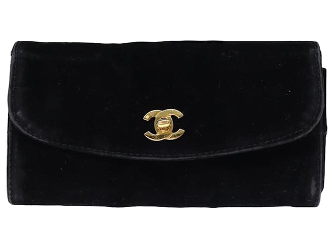 Chanel - Schwarz Samt  ref.1360283