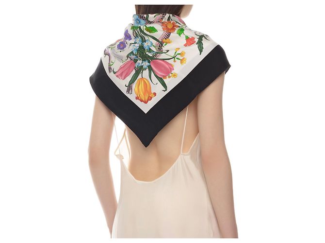 Foulard Gucci in seta multicolore