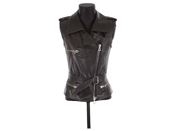 Isabel Marant Leather coat Black  ref.1360390