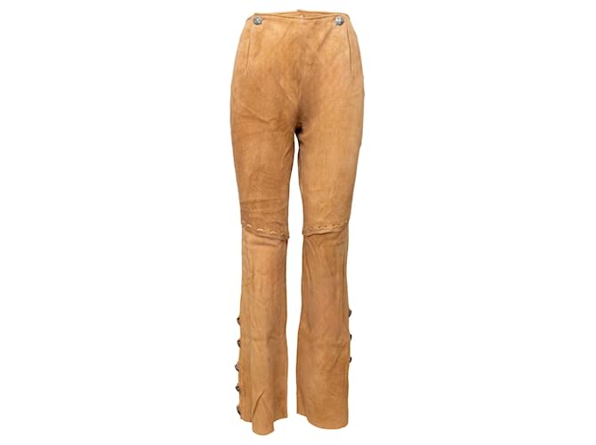 Pantalon en cuir Country Ralph Lauren Marron  ref.1360402