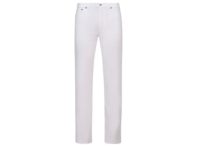 Pantaloni DIOR T.fr 32 cotton Bianco Cotone  ref.1360421