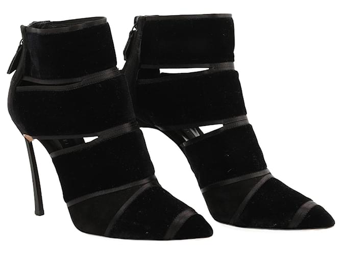 CASADEI Heels EU 37.5 Wildleder- Schwarz Schweden  ref.1360435