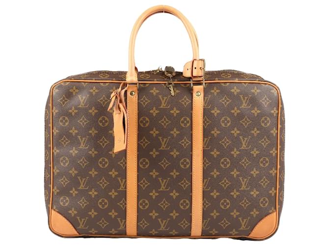 Louis Vuitton monogram canvas Sirius 45 Travel Bag M41408 Brown Leather  ref.1360474