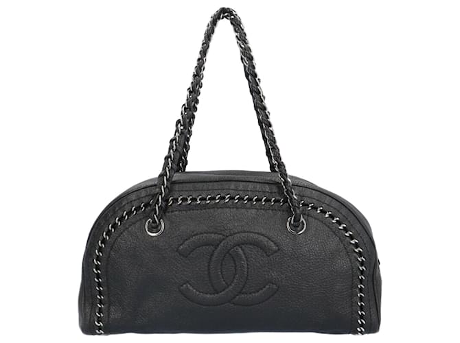 Chanel Bowling Black Leather  ref.1360500