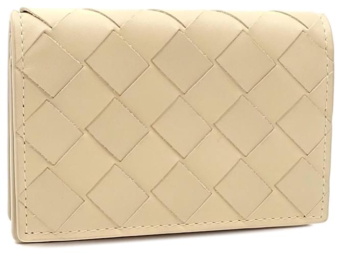 Bottega Veneta Intrecciato Beige Leather  ref.1360530