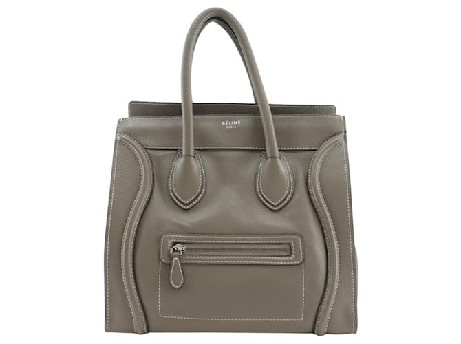 Luggage Céline Equipaje Gris Cuero  ref.1360602