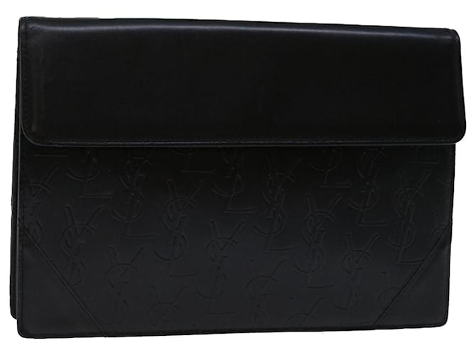 YVES SAINT LAURENT Schwarz Leder  ref.1360618