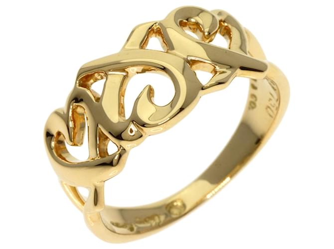 Tiffany & Co Coração amoroso triplo Dourado Ouro amarelo  ref.1360655