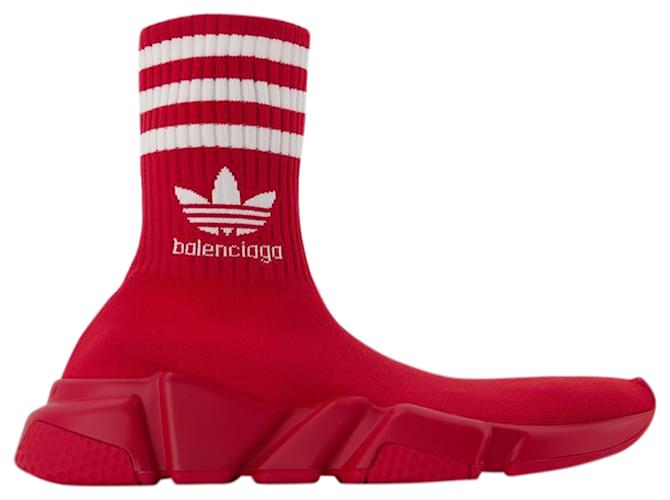 Scarpe da ginnastica Speed Lt Adidas - Balenciaga - Rosse/Logo Bianco Rosso  ref.1360697