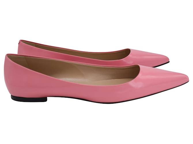 Ballerines pointues Roger Vivier en cuir verni rose Cuir vernis  ref.1360707