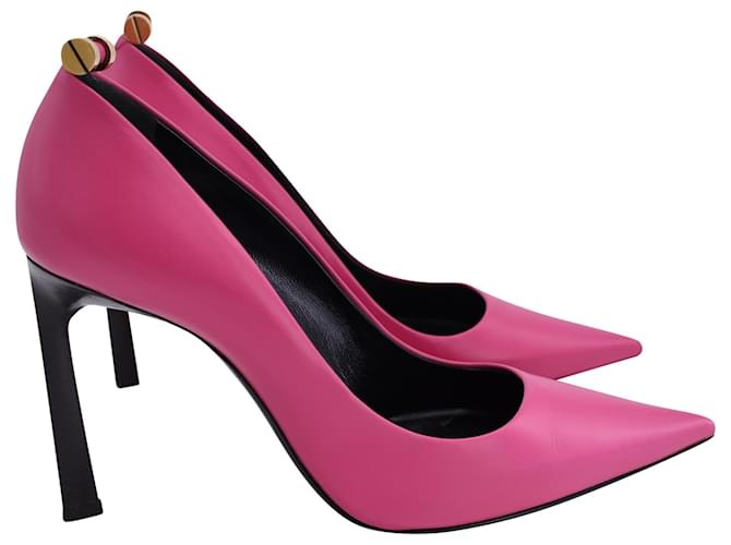 Lanvin Stiletto Pointed Pumps in Pink Leather  ref.1360718