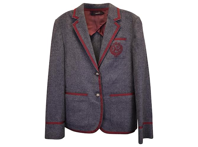 Gucci Prep School Blazer in Grey Wool  ref.1360720