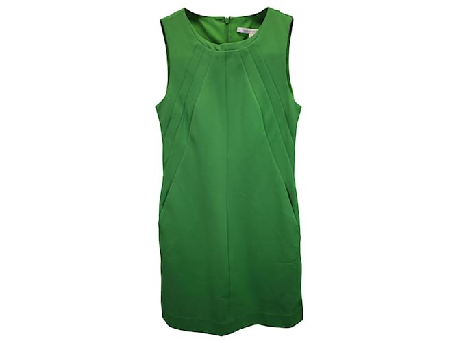 Diane Von Furstenberg Sleeveless Dress in Green Polyester  ref.1360737
