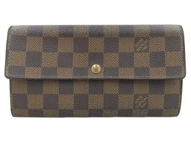 Louis Vuitton Portomone Credit Canvas Long Wallet N61726 in good condition Cloth  ref.1360758