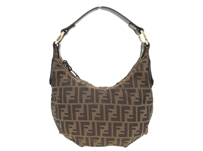 Fendi Sac Hobo Zucca Canvas Chef en très bon état Toile Marron  ref.1360762