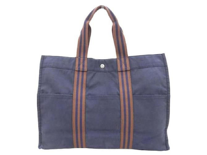 Hermès Hermes  Fourre Tout GM Canvas Handbag in Good condition Cloth  ref.1360775