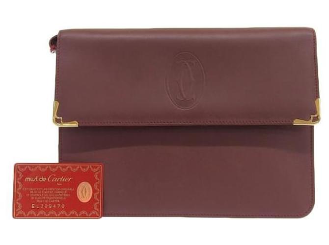 Cartier Must de Cartier Clutch Bag Leather Clutch Bag  L1000061 in excellent condition  ref.1360777