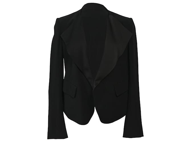 Blazer Theory con colletto ampio in acetato nero Fibra di cellulosa  ref.1360788