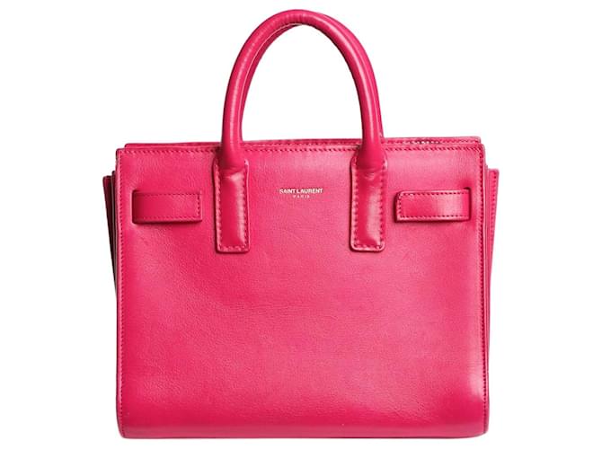 Saint Laurent pink 2014 Borsa a tracolla Nano Sac De Jour Rosa Pelle  ref.1360840