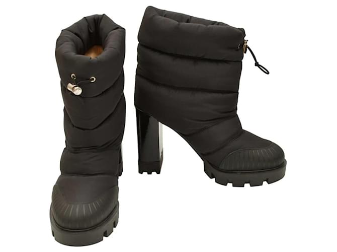 Christian Louboutin Ankle Boots Black Nylon  ref.1360966