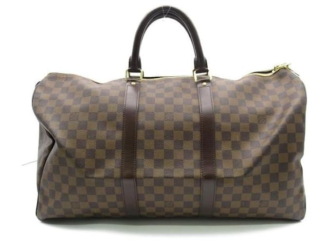 Louis Vuitton Keepall 50 Canvas Travel Bag N41427 in good condition Cloth  ref.1360978
