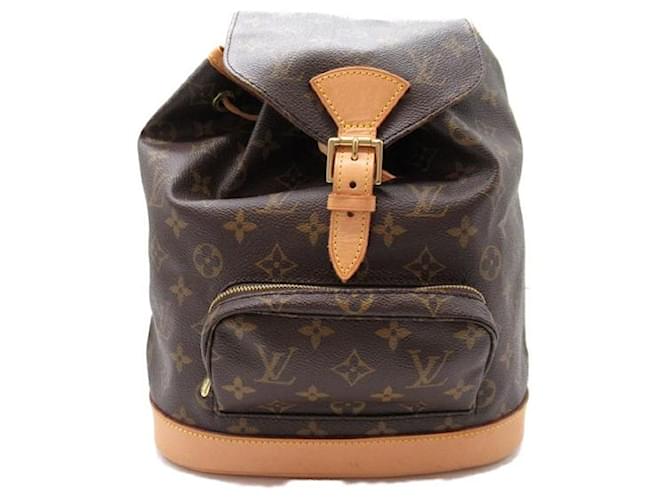 Louis Vuitton Montsouris MM Canvas Backpack M51136 in good condition Cloth  ref.1361000