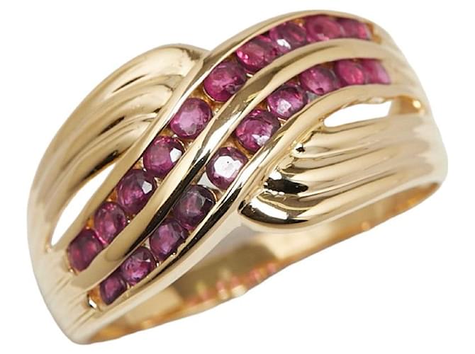 & Other Stories K18YG Yellow Gold Ruby 0.80ct Ring in Excellent Condition Golden Metal  ref.1361007