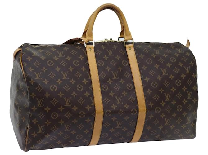 Louis Vuitton Monograma Keepall 55 Boston Bag M41424 Autenticação de LV 72388 Lona  ref.1361051