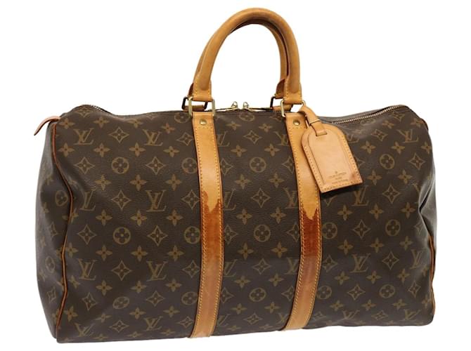 Louis Vuitton Monogram Keepall 45 Boston Bag M41428 LV Auth 72381 Cloth  ref.1361058